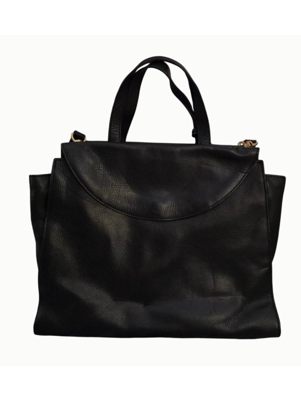 Kate Spade Saturday Large A Satchel Black Leather Crossbody Tote 15 Inch